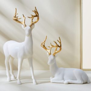 Magnus Set of 2 Polyresin Reindeer Figurines