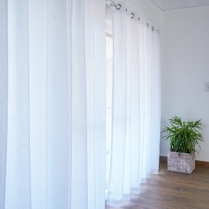 Customizable Curtain, Cotton – Solid – Powder White