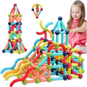 Planet of Toys Magnetic Sticks Building Blocks for Kids Multicolour - 16 Pieces